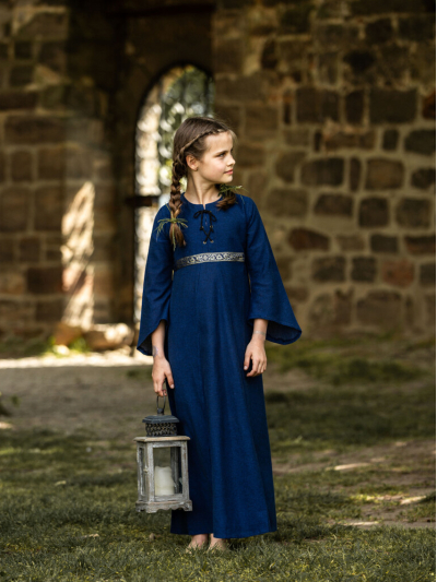 Trollfelsen Mittelalter Kinder Kleid Leo Carbone Donna blau2